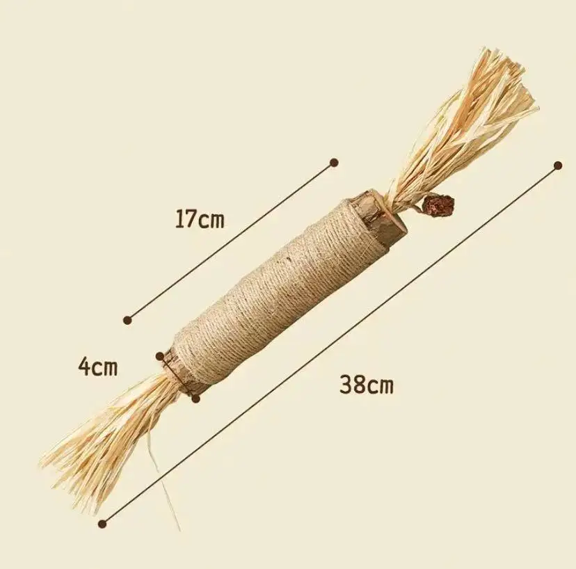 لعبة مضغ القطط سيلفرفين والنعناع البري - عصا دعابة للأسنان مع الرافية لتخفيف الملل وتنظيف الأسنان