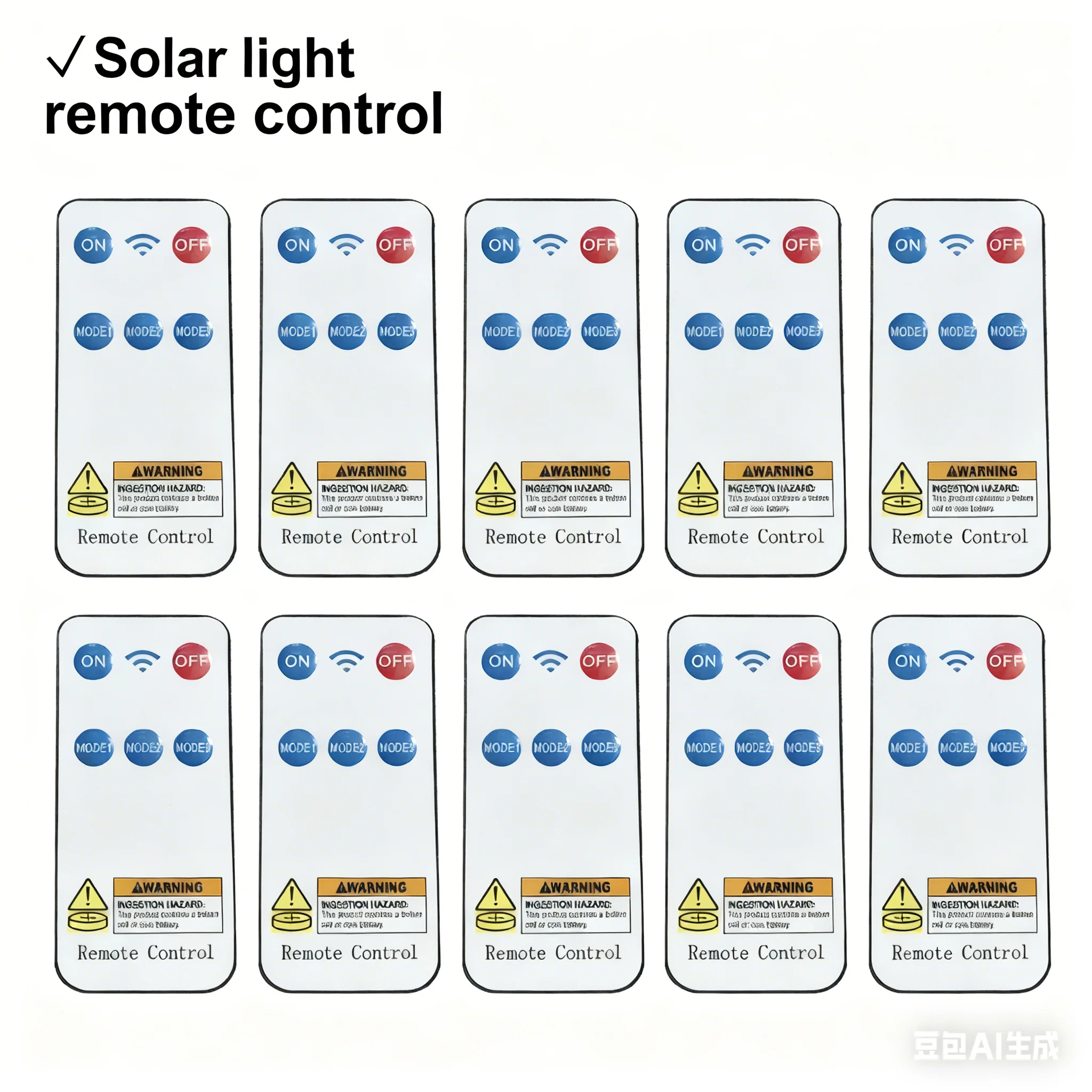 Solar Remote Control 3 Meters Sensor Solar LED Light Remote Control Universal Remote Control Retail Wholesale Clearance Deal