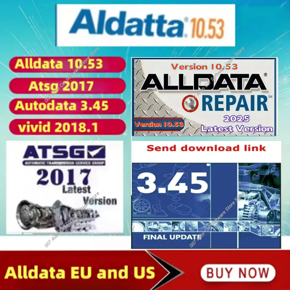 2025 برنامج Alldata 10.53 Autodata 3.45 vivid 2018 تحميل بيانات ورشة عمل الارتباط ATSG2017 #1