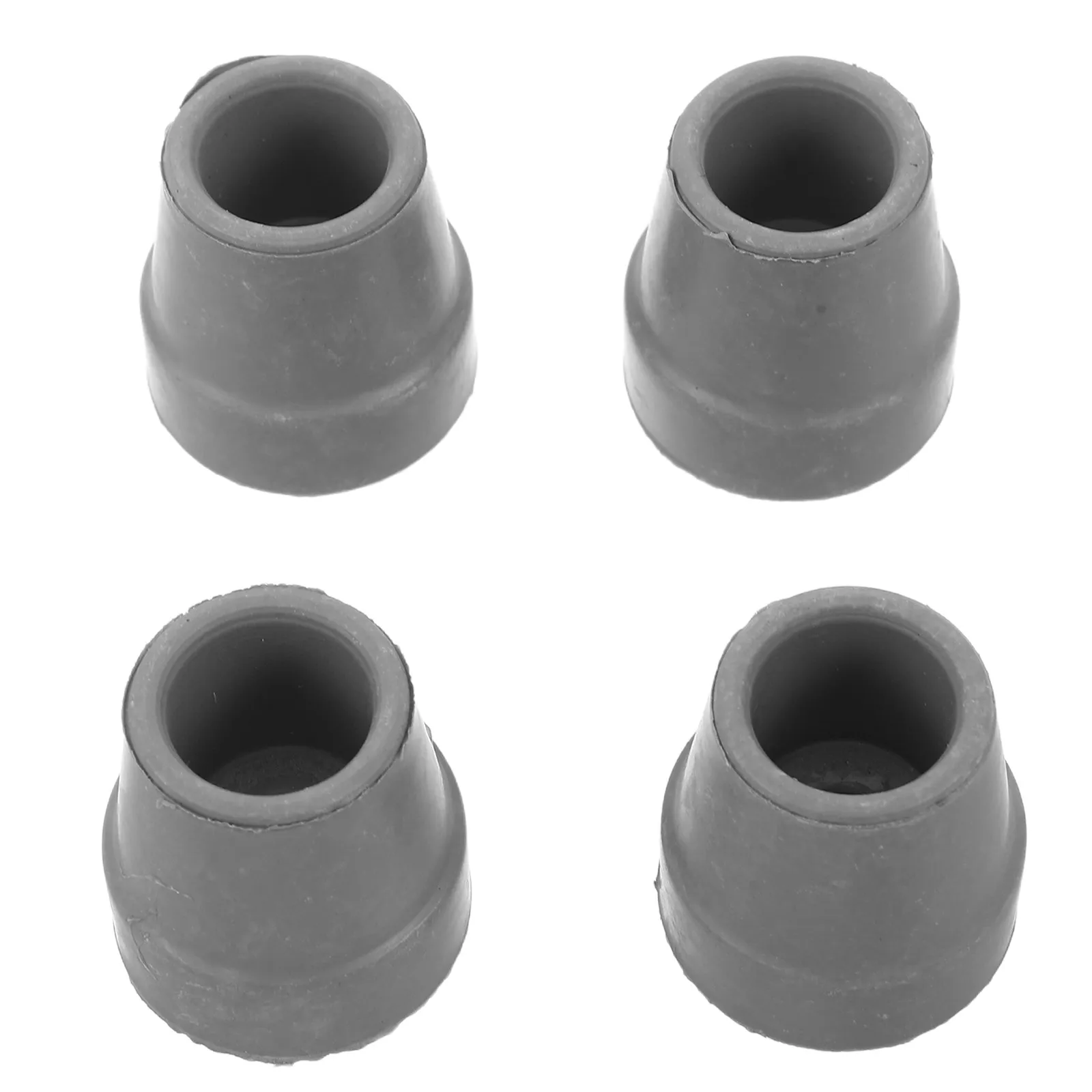 4Pcs Walking Cane Rubber Tips Replacement Non-Slip Quad Cane Tips Stable Crutch Base Foot Pads Heavy Duty Walking Stick Bottom