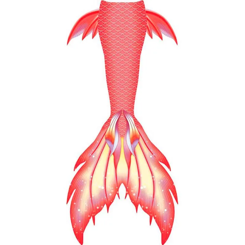 Professional Pink Colour Large Fluke Fish Shape SSI Training Aquarium Performance Mermaid Skin Tail With High Quality For Diving