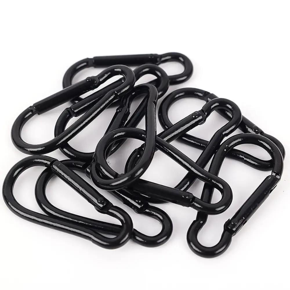 5pcs Gourd Shaped Gourd Carabiner Keychain Quick Link Lock Ring Mountaineering Hook Electrophoresis Protect Gourd Safety Buckle