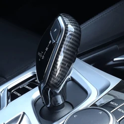RHD LHD Car Gear Shift Knob Head Back Cover Trim Carbon Fiber For BMW 5 7 Series 6 GT X3 X4 G30 G38 G11 G12 G01 G08 G02 18-22