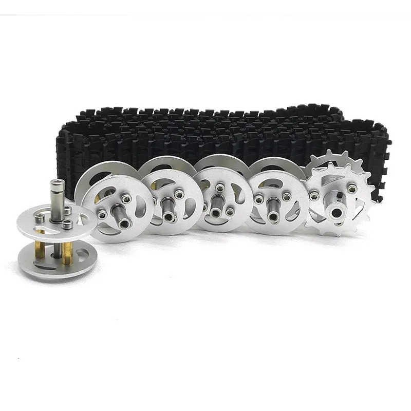 Intelligent Cart Accessories, Plastic Tracks Tank Car DIY Kit, Metal Load Bearing Drive Wheel Parts,6MM Inner Diameter Coupling