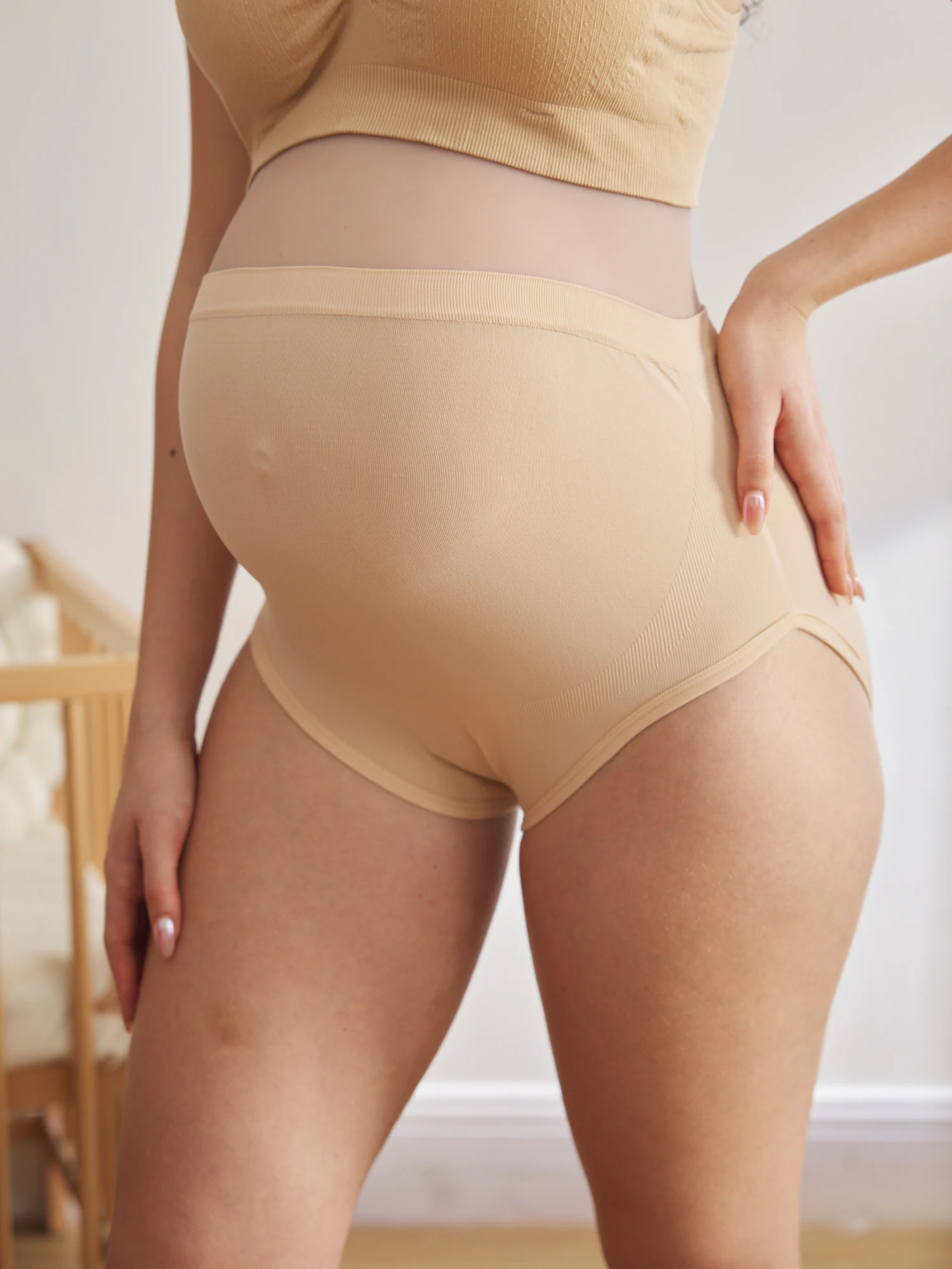 Pregnant Women'S Underwear Is Warm For The Abdomen, High Waist, High Elasticity, And Comfortable For Pregnant Women