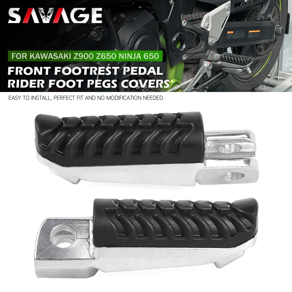 

Front Footrest Foot Pegs Pedal For KAWASAKI Z650 Z900/SE NINJA 650 H2 SX Versys-X 300 250 Z 900 Motorcycle Rider Footpeg Cover