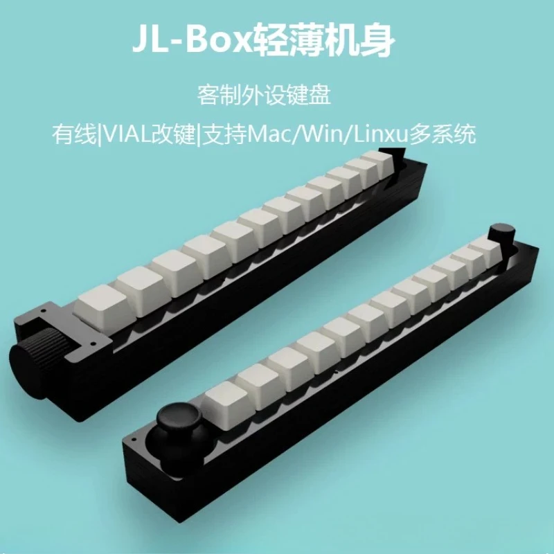 JL-F12 Knob+joystick Mechanical Keyboard F1/F12 Expansion Mini Keyboard Custom Wired Bluetooth Dual-mode Keyboard Game Office