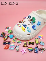 Beach Theme PVC Shoe Charms Decorations Women Clog Garden Shoes Decor Funny Buckle Accessories Pins Ornaments Adult Kids Gifts