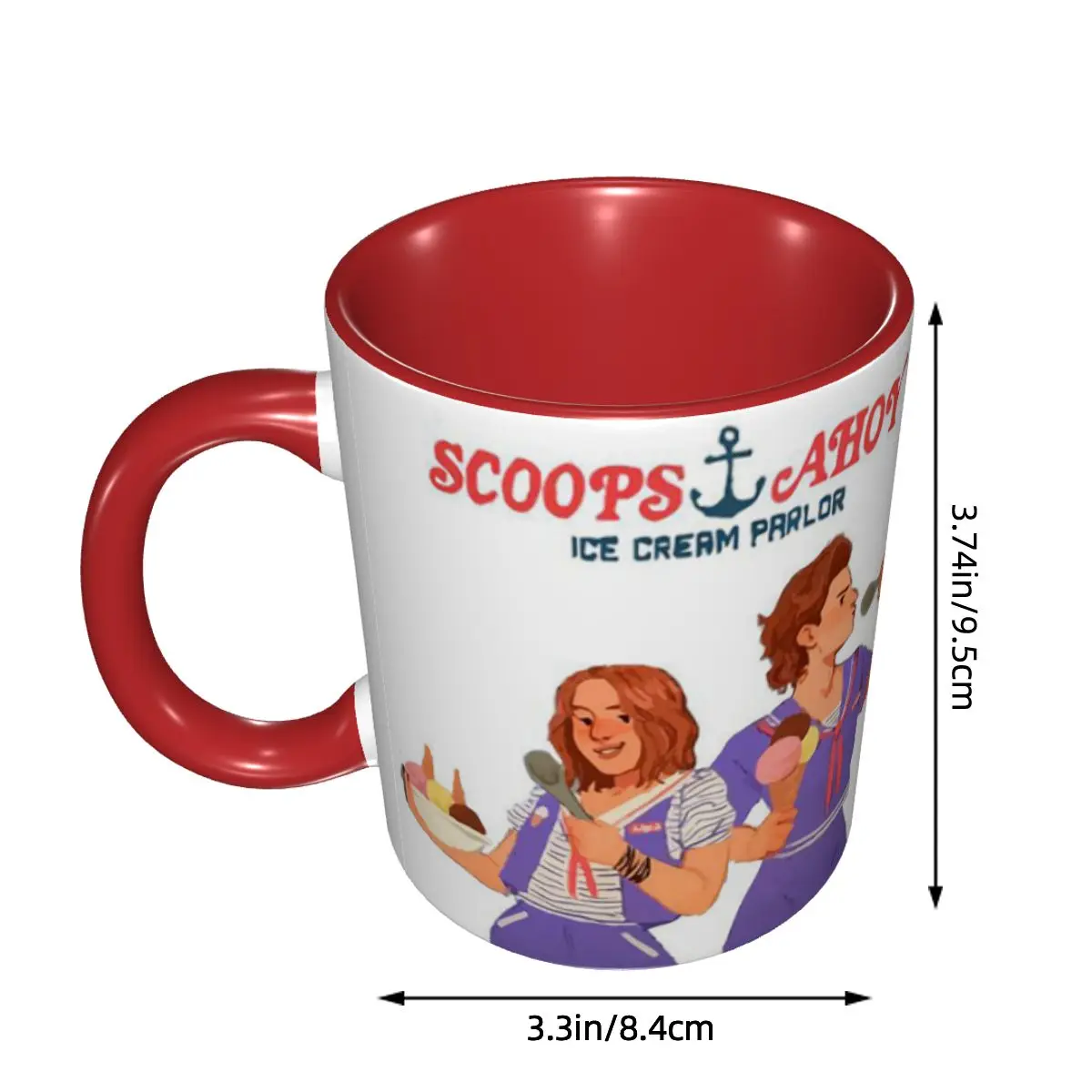 Dingus By Teeourguest Scoops Ahoy Mug Funny Ceramic Coffee Cups Tea Mugs Milk Cup Drinkware Gifts for Woman Man DIY Custom