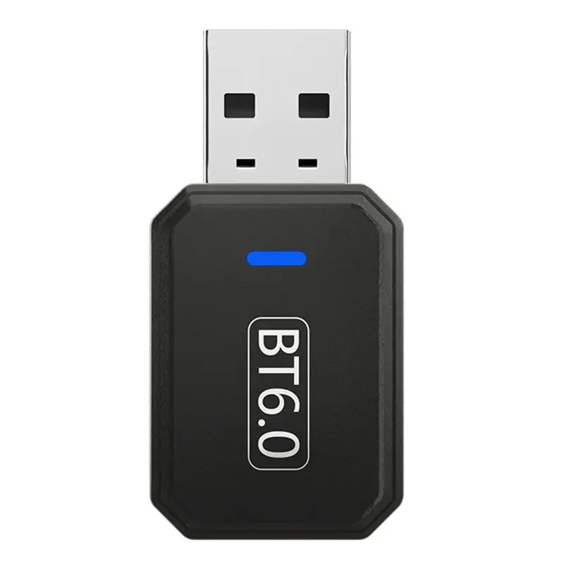 

Адаптер Bluetooth 6.0 для настольных компьютеров и ноутбуков, USB-приемник-передатчик для ПК, Plug and Play