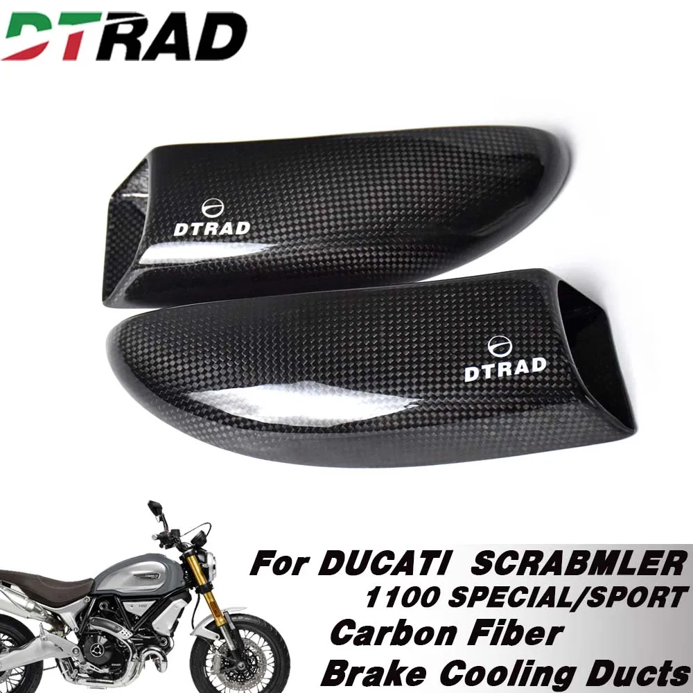 Motorcycle Carbon Fiber Cooling System Brake Ducts For DUCATI SCRAMBLER 1100 SPECIAL/SPORT 2018-2021 Caliper Cooler Channel