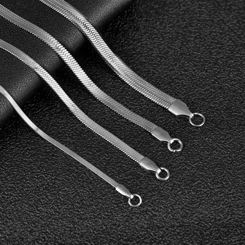 925 Sterling Silver Blade Chain Men Women Clavicle Chain Necklace Hot Sale 18K Gold Herringbone Necklace Fashion Jewelry