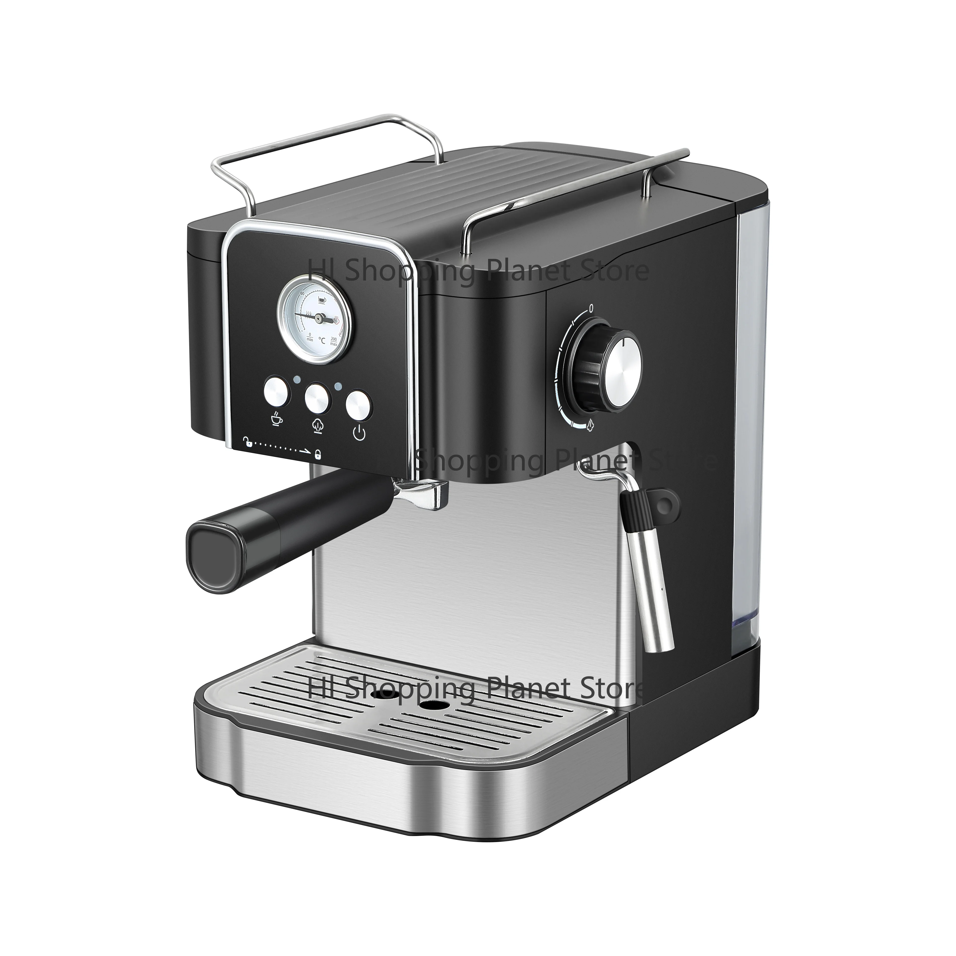 Mechanical Pressure Meter Home Semi-Automatic Coffee Maker Italian Cafetera De Expreso Electric Espresso Machine