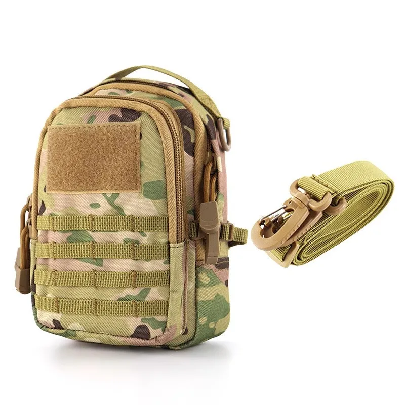 

Multi-functional waist pack men's outdoor sports mobile phone bag sundries hanging bag camouflage satchel bag storage bag