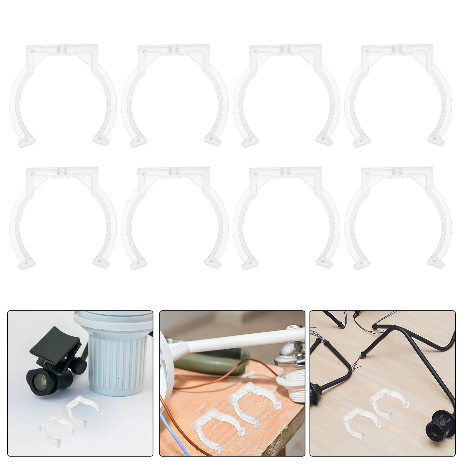 

20pcs Transparent T12 Lamp Tube Clip For Led Fluorescent Light Fixing Installation Mounting Holder Fastener Clamps Tool Parts