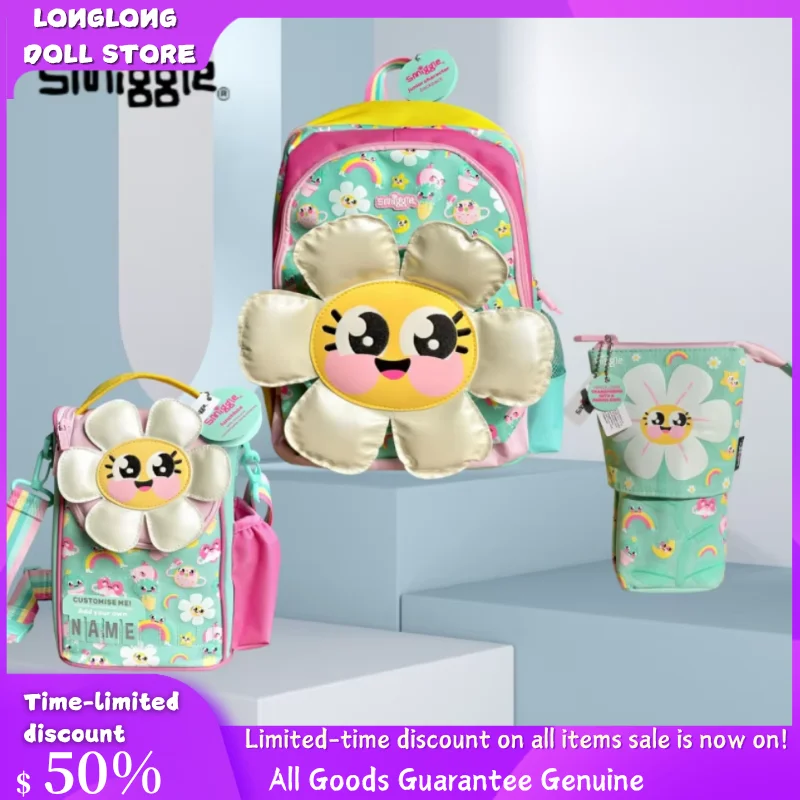 

Genuine Australia Smiggle Backpack Sunflower School Bag Cartoon Series Anime Backpack Student Gift Separate Purchases
