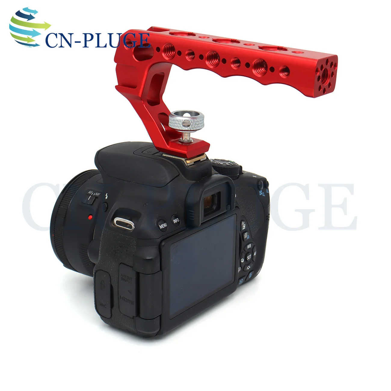 

Верхняя ручка камеры DSLR с винтовой фиксацией 3/8 дюйма и пазом НАТО. Быстроразъемное соединение холодного башмака