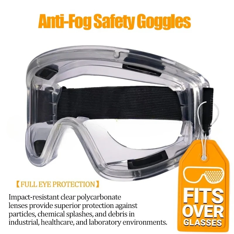 Heavy Duty Safety Goggles Clear Protective Glasses  Windproof Dustproof Eye Shield for Cycling Shooting Workplace Safety