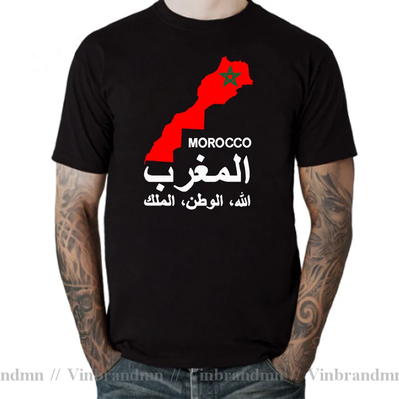 The Western Kingdom of Morocco Moroccan MAR mens t shirt new Tops t-shirt Short sleeve clothes sweatshirt country map Summer Tee