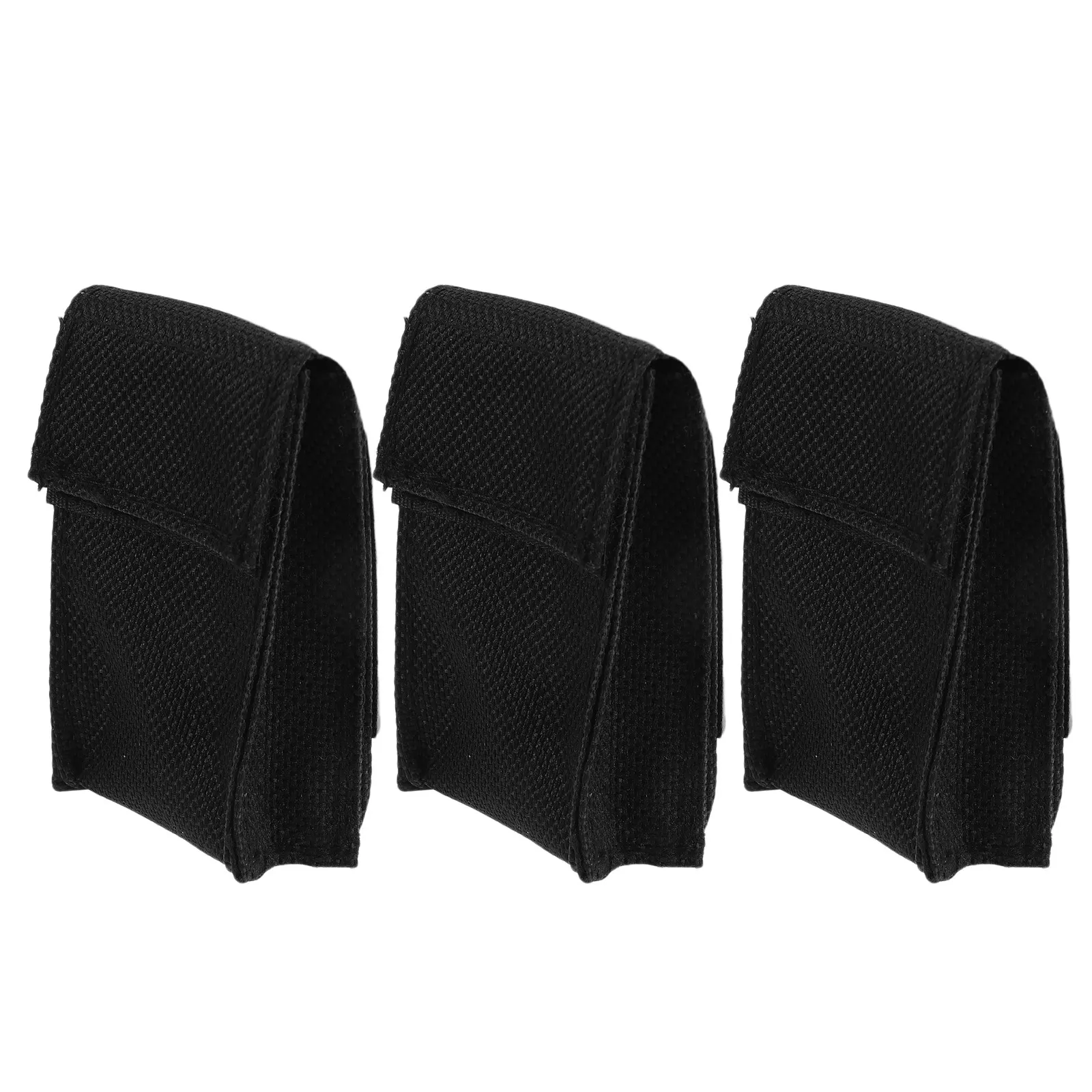 3Pcs 9V Battery Carry Pouch Nylon Guitar Battery Case Hook Loop Portable Holder for Active Pickup System Bass Accessory Pouch
