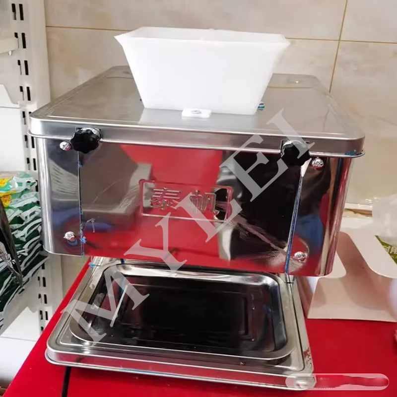 Commercial Automatic 220V Stainless Steel Oblique Slice Sausage Bacon Garlic Kitchen Slicer Vegetable Cutter for Restaurant