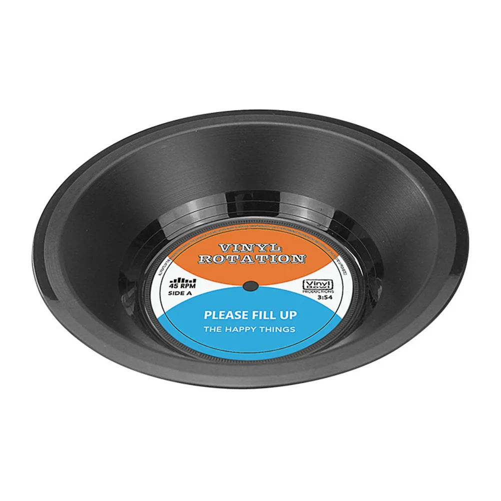 وعاء تسجيل فينيل كلاسيكي أنيق، حامل فواكه أصلي مثالي لمحبي الموسيقى، وعاء فواكه لتخزين السجلات #2
