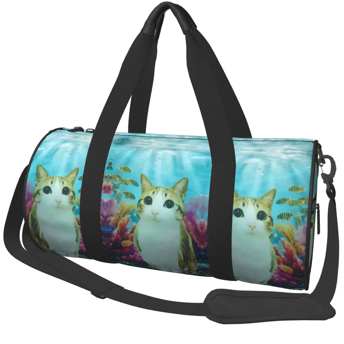

Decora Meowl Gym Bag Training Sports Bags Men Design Large Capacity Novelty Fitness Bag Outdoor Handbags