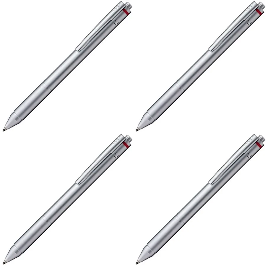 

Retro-style mechanical ballpoint pen with 0.5mm precision tip and silver metallic body ideal for office work school assignments