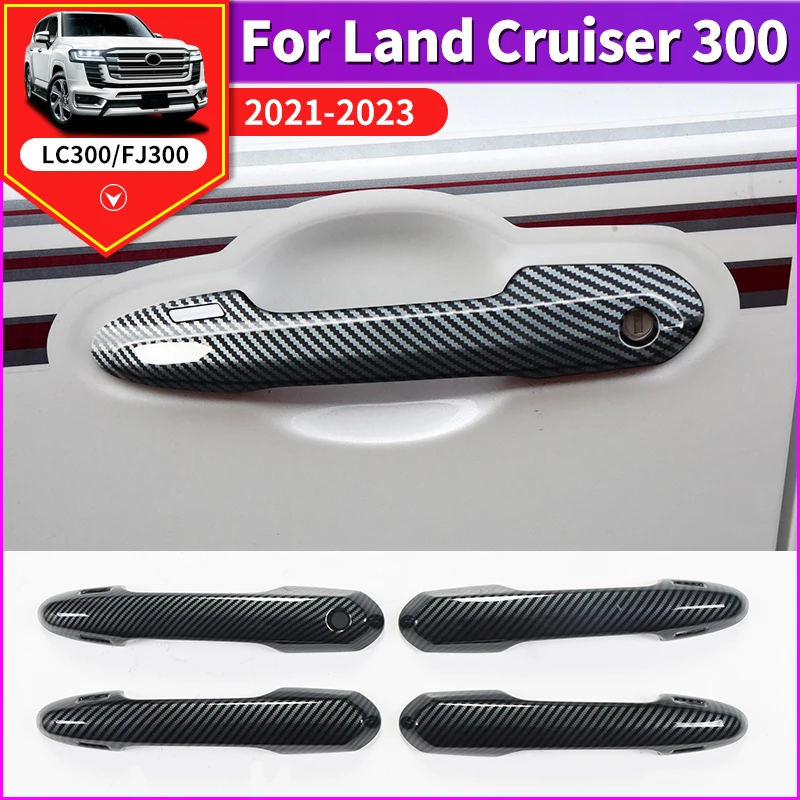 

For Toyota Land Cruiser 300 2021 2022 2023 Outside Door Handles Decoration LC300 Exterior upgraded Accessories Chrome Tuning