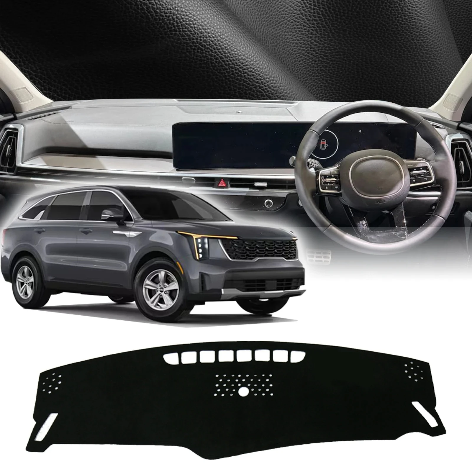 

fit for Kia Sorento 2024 2025 2026 MQ4 HEV PHEV Hybrid white Dashmat Dashboard Cover Pad DashMat Sunshade Protective Carpet