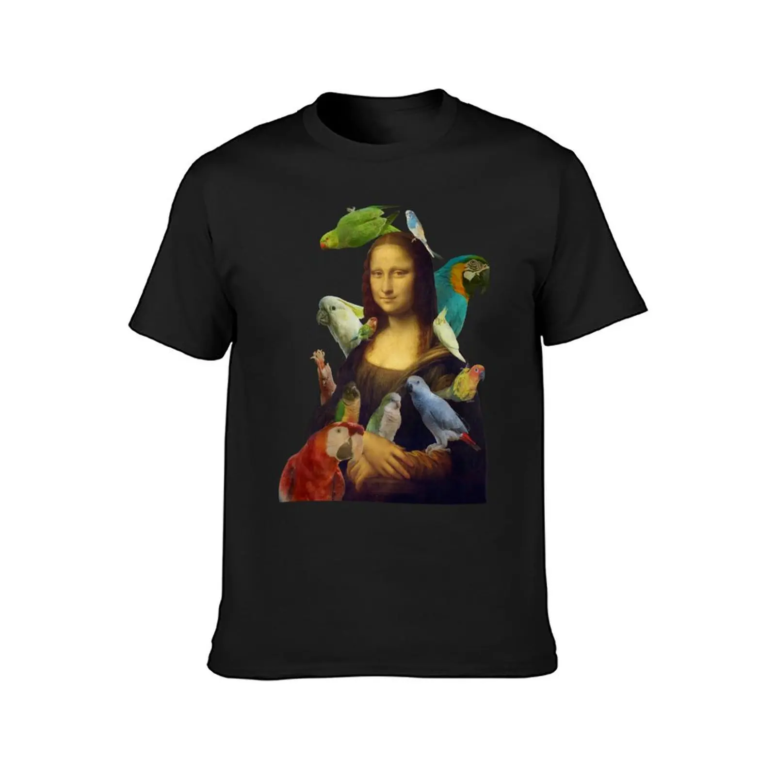 mona lisa - mother of parrots T-Shirt hippie clothes vintage sublime heavyweights men clothing