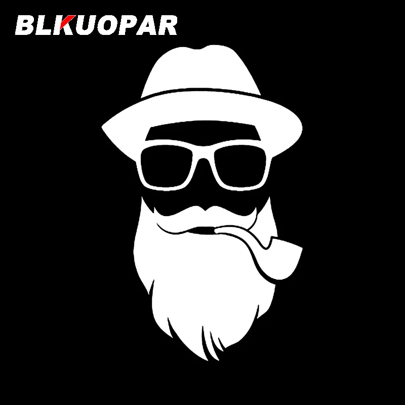 BLKUOPAR For Pipe Gentleman Car Sticker Creative Occlusion Scratch Decal Personality Windshield Refrigerator Car Accessories