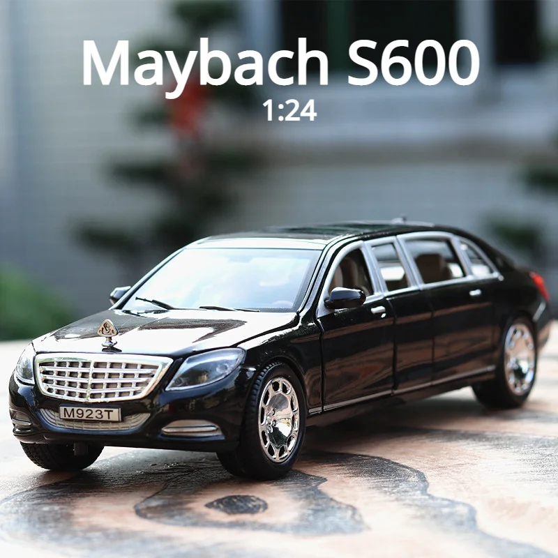 

1:24 Mercedes Benz Maybach S600 Pull Back Simulation Sound Light Diecast Model CAR Toys Collection kids Gifts A102