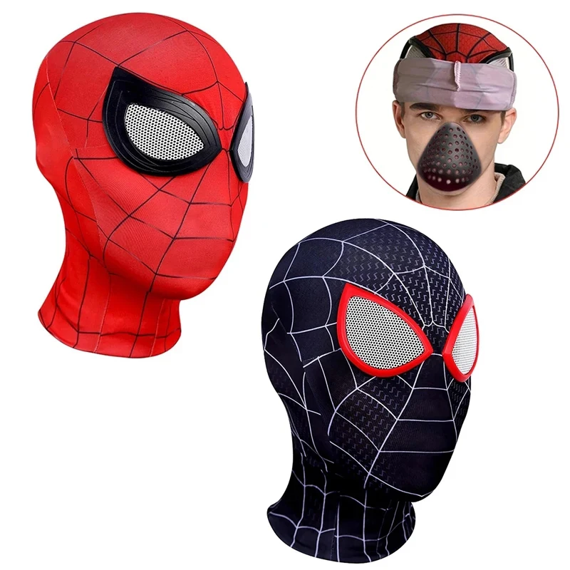 

Маска супергероя Человека-паука Майлза Моралеса Человек-паук Косплей Маски Хэллоуин Рождественская вечеринка Костюм Реквизит для мужчин и женщин