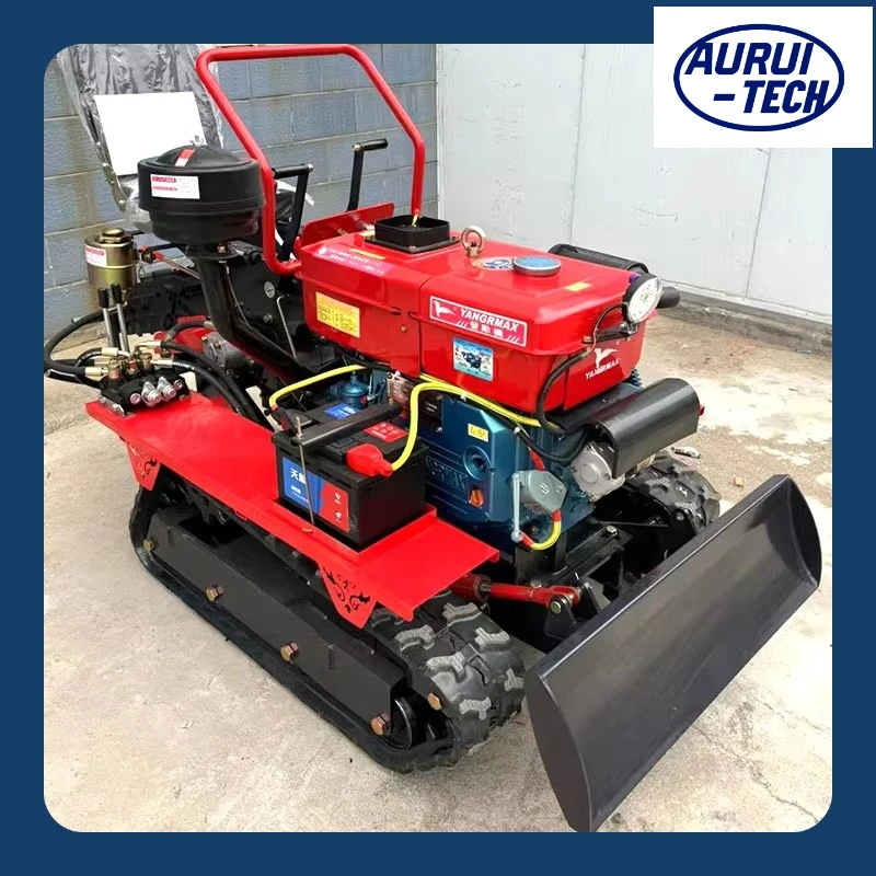 Chinese Mini Crawler Tractor Remote Control Mini Crawler Cultivator Agricultural Machinery Farm Cultivator