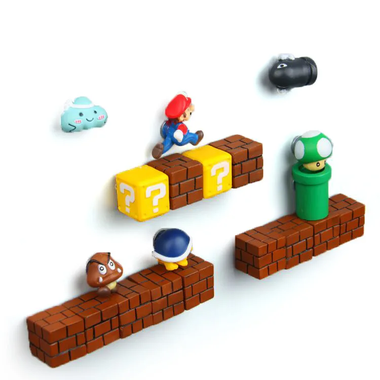 Super Mario Series Fridge Magnet Bowser Goomba Super Mario Bros Plumbers Mario & Luigi Refrigerator Magnet Ornaments Accessories