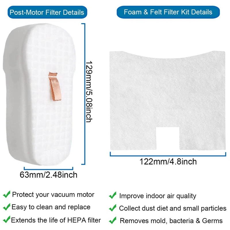 Filtros de cepillo principal de repuesto para Shark HZ2000 HZ2002, accesorios de aspiradora, parte XFFKHZ2000, XPMFHZ2000