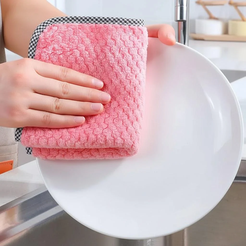 JJYY Super Absorbent Microfiber Kitchen Dish Cloth High-efficiency Tableware Household Cleaning Towel Kitchen Tools Gadgets