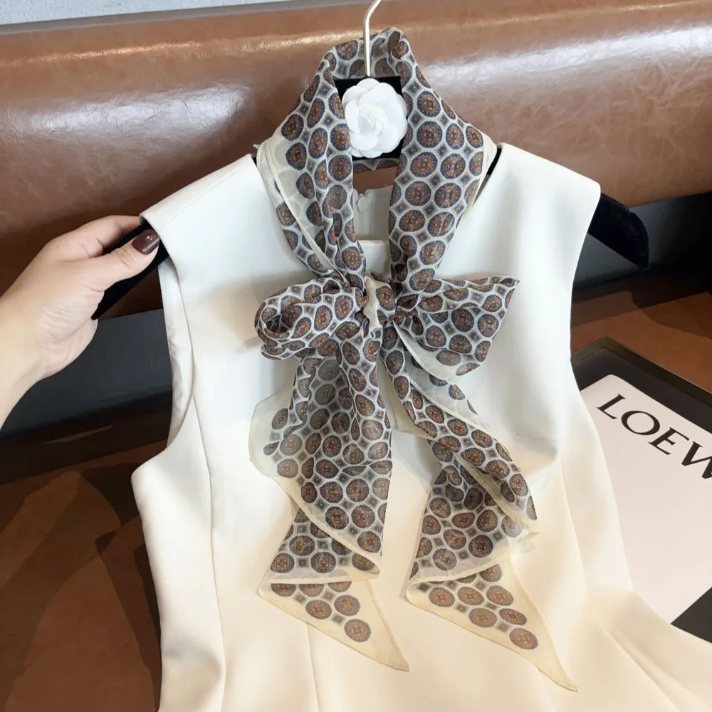 シルクシフォンロングスカーフ女性多用途春夏薄型モデル-00-桑シルクスカーフ漂流ベルトファッションネックスカーフ