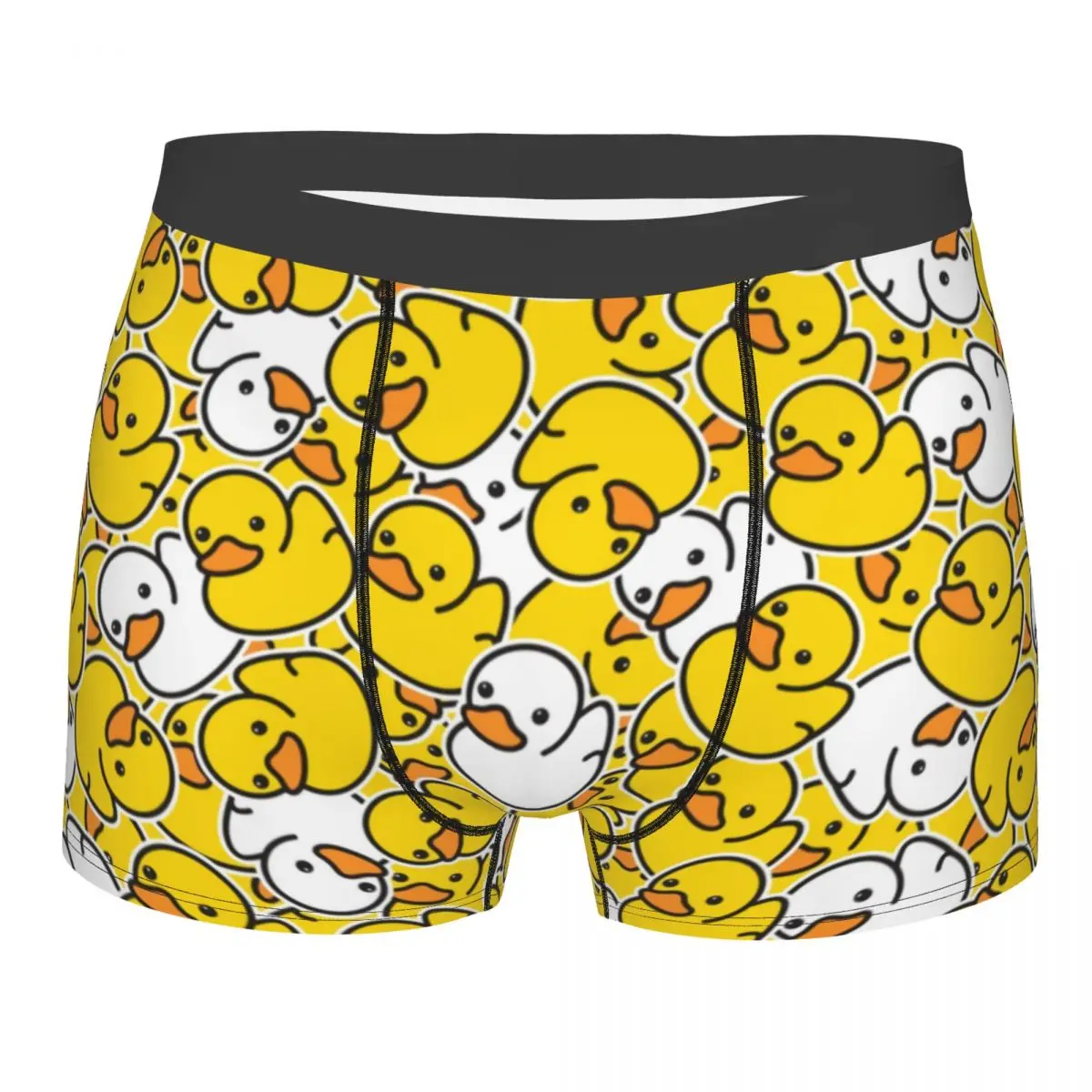 Boxer à motif mignon de canard en caoutchouc personnalisé, slip pour hommes, sous-vêtements amusants