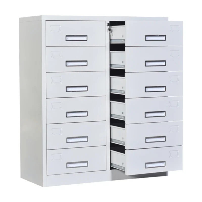

Thickened tin multi-drawer filing cabinet with lock office storage under desk storage documents