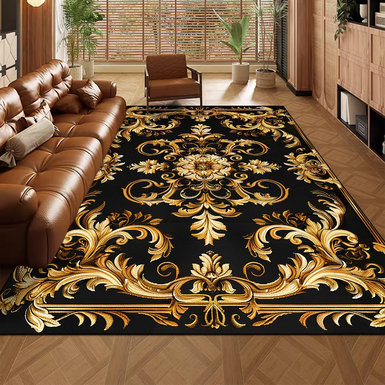 Retro Persian Large Living Room Carpet Bedroom Thickening Bedside Soft Rugs Absorbent Sofa Coffee Tables Mat Customizable Ковер