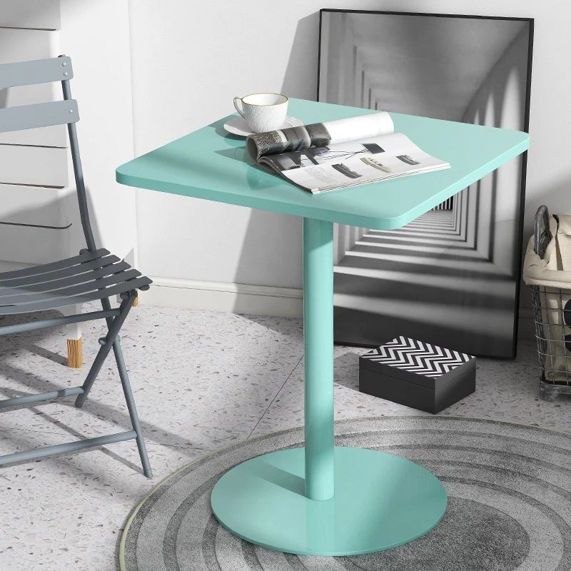 

Small square table simple household dining table commercial coffee table milk tea shop restaurant