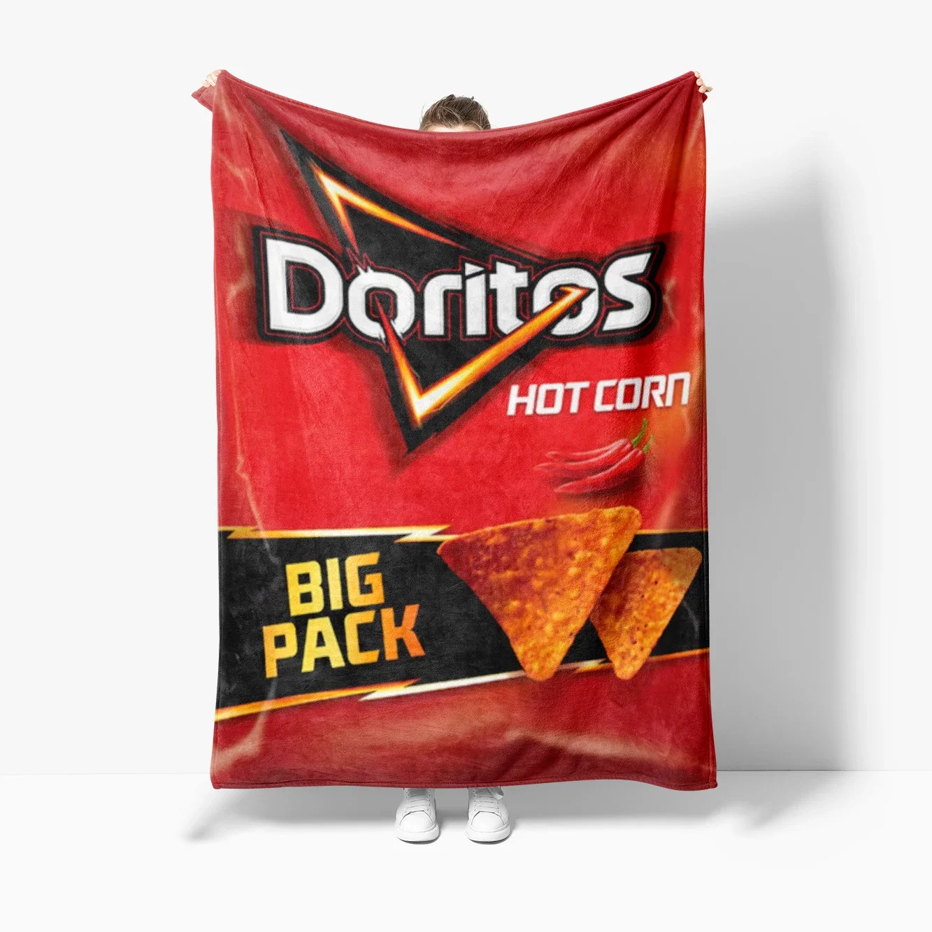 Creative Funny D-Doritoss Chips Flannel Blanket for Bed Sofa Bedroom Travel Camping Picnic Blankets Throw Blanket
