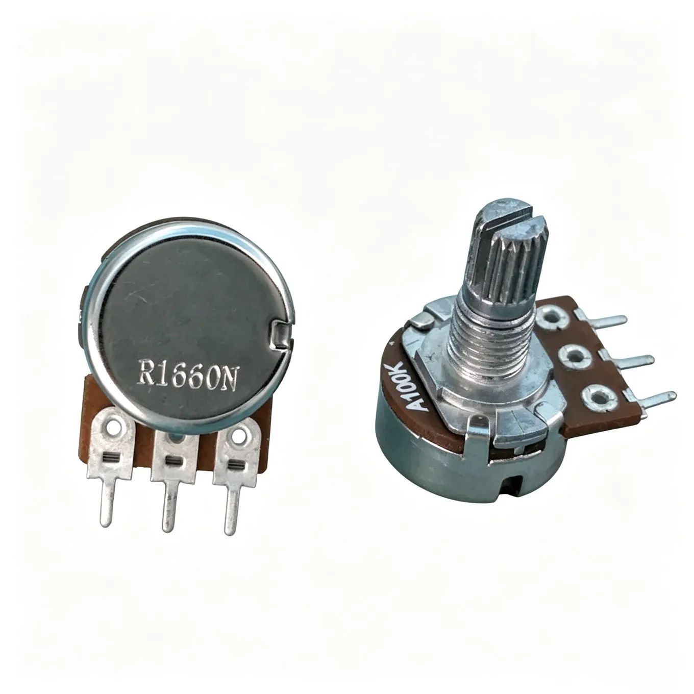 Original New 100% R1660N0J R1660N 16 Type Single Potentiometer A100K Handle Length 15MM (SWITCH)