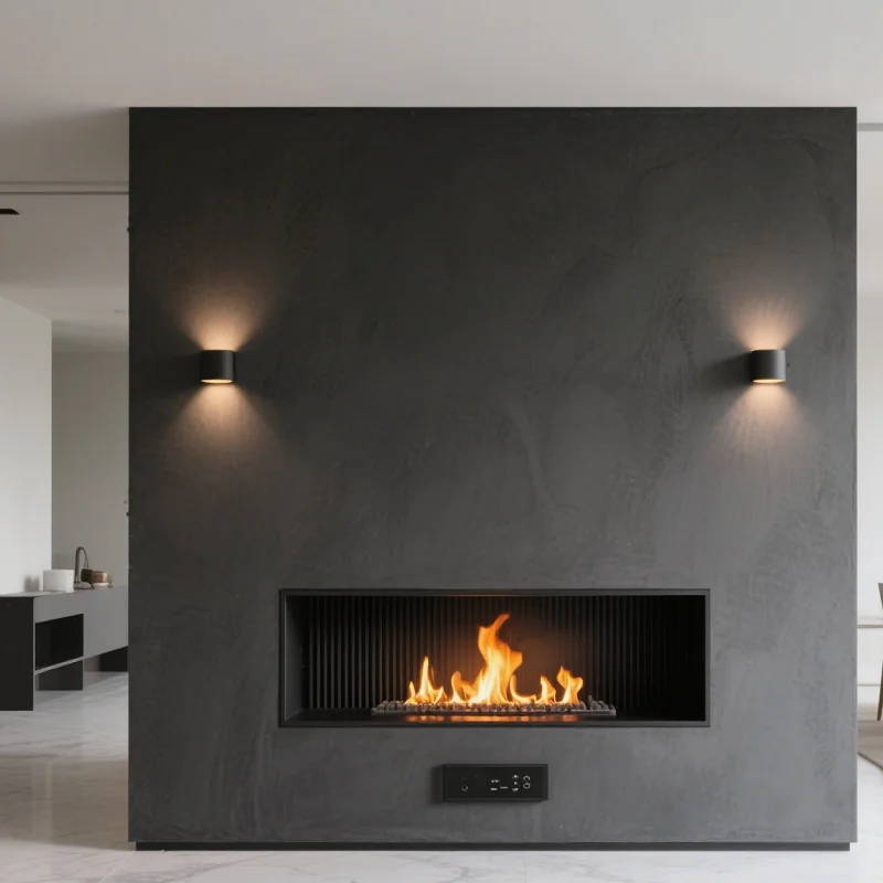 

Indoor Decorative 30 Inches Electric Fireplace Artificial Flame Vaporizer Recessed 3d Water Vapor Electric Fireplace for Hotel