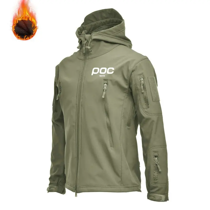 MOTO POC Waterproof Thermal Cycling Jacket Windbreaker Ski Coat Hiking Rain Camping Fishing Tactical Clothing Men&Women S-3XL