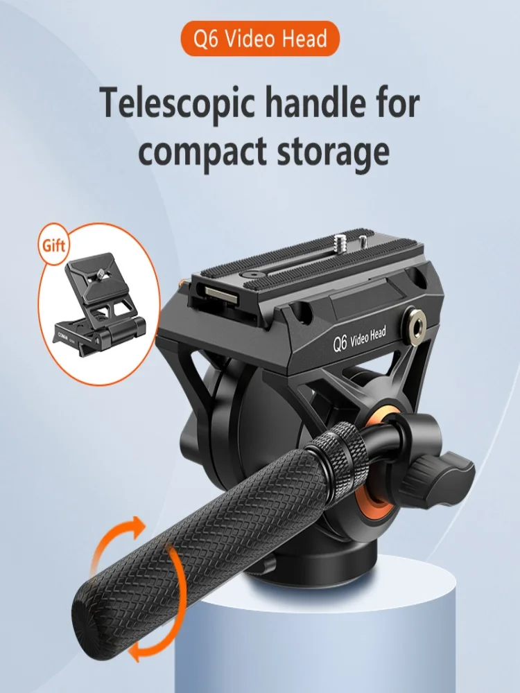 Głowica panoramiczna COMAN Q6 z szybkozłączką kompatybilna z DJI RS4, statyw hydrauliczny Manfrotto z płynem, do aparatów DSLR — zdjęcie produktu 7