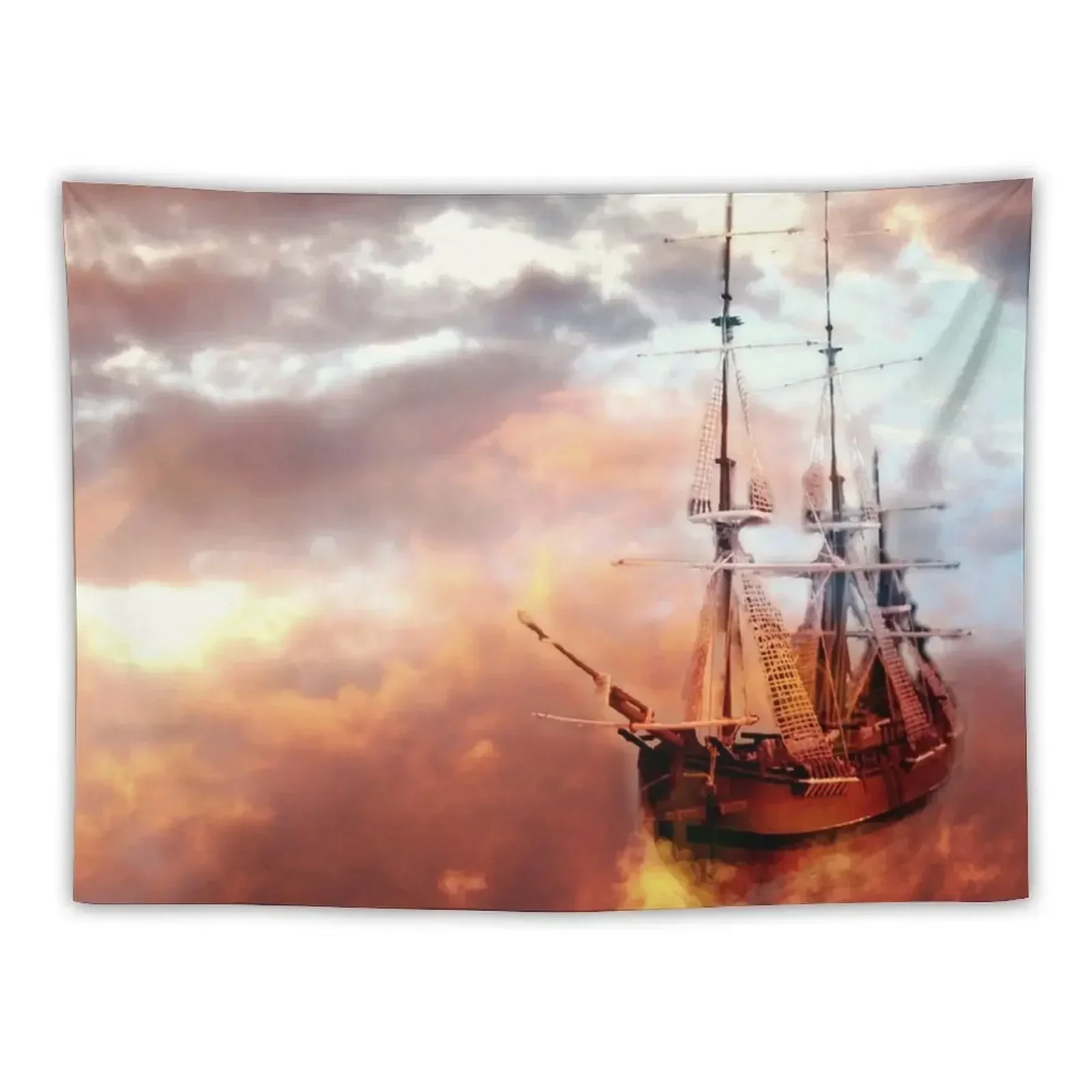 Neverland Ship (Colour) Tapestry Kawaii Room Decor Nordic Home Decor Tapestry