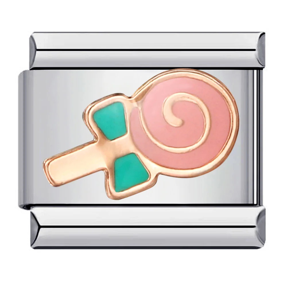 Kuchen, Kaffee, Pizza, Süßigkeiten, Chips, Hamburger, Eier, Glasur, Mode-Charm-Links, passend für 9mm Armbänder, Edelstahl, DIY-Schmuckherstellung, Geschenke – Detail 4